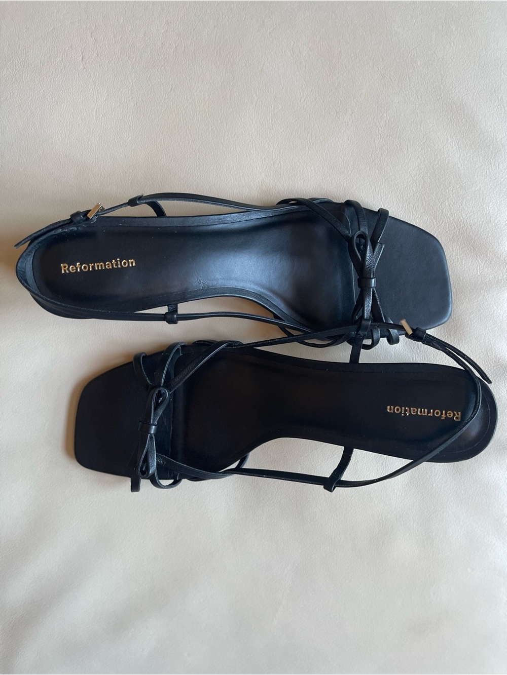 Reformation Sally Bow Slingback Sandal Black Size: 8.5 - Picture 10 of 14